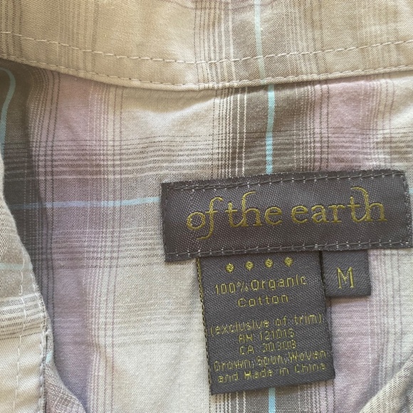 Organic Of the Earth Button-down Men's Medium - Picture 2 of 3
